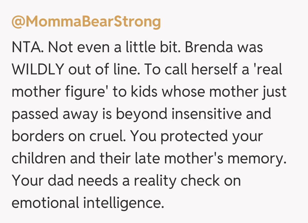 Comentariu de la @MommaBearStrong