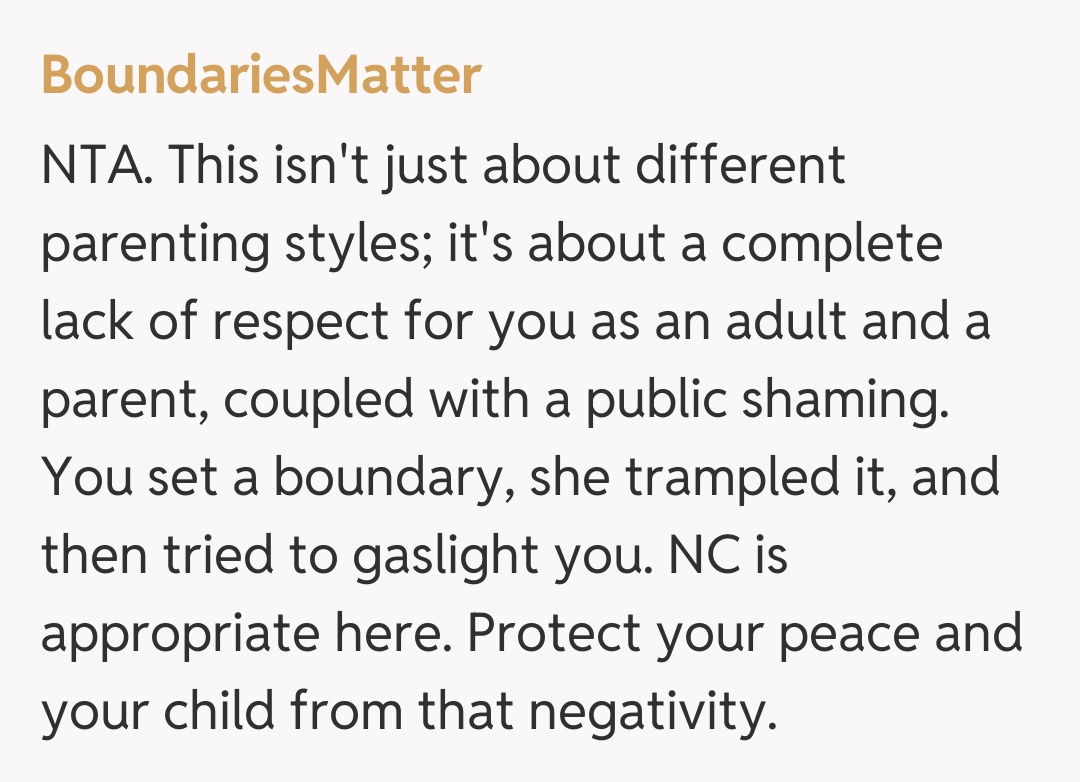 Comentariu de la BoundariesMatter