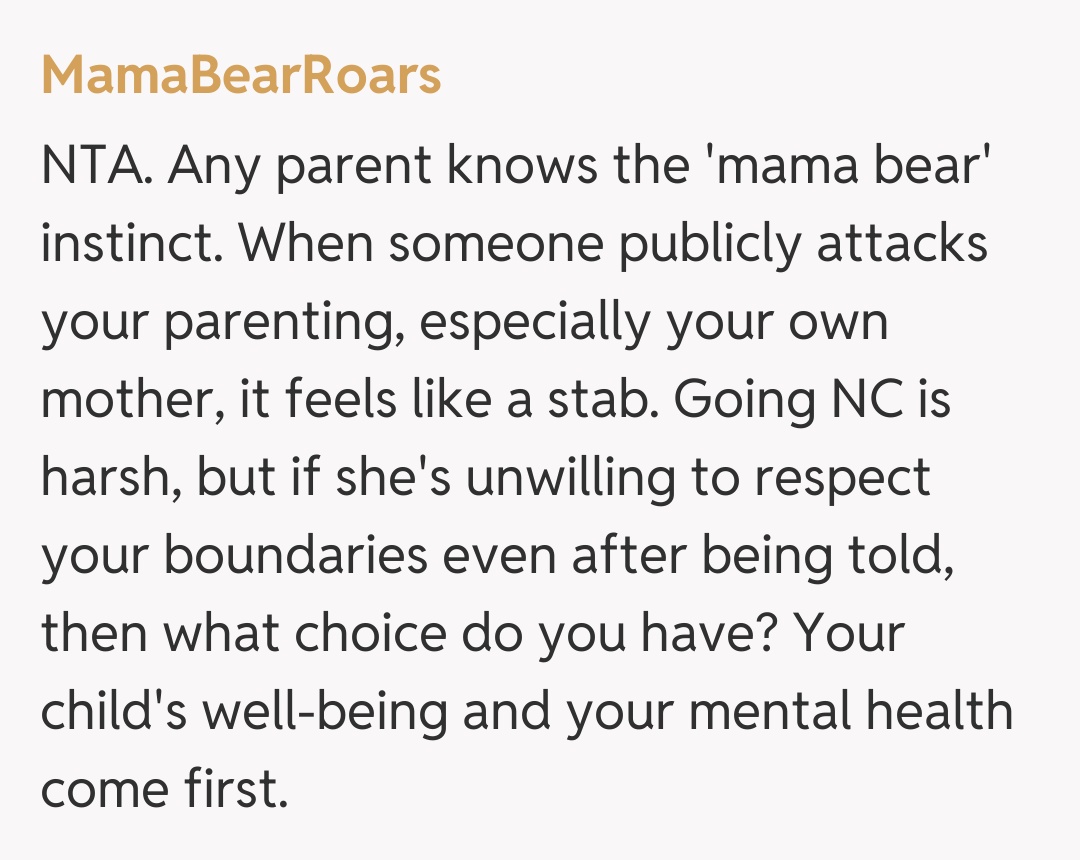 Comentariu de la MamaBearRoars