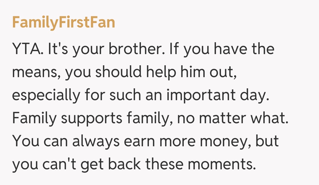 Comentariu de la FamilyFirstFan