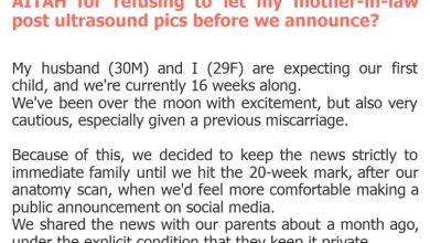 Photo of AITAH for refusing to let my mother-in-law post ultrasound pics before we announce?