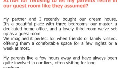 Photo of AITAH for refusing to let my parents retire in our guest room like they assumed?