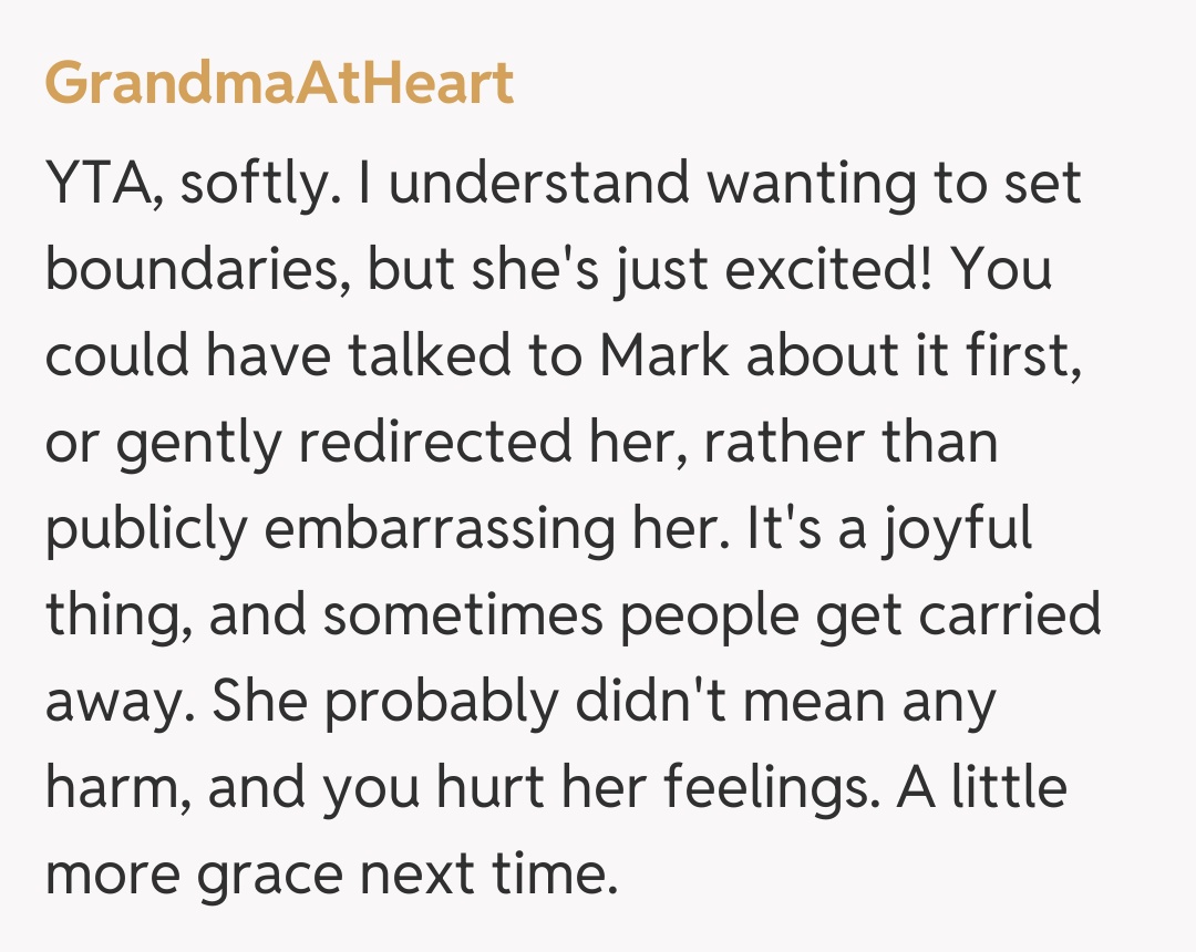 Comentariu de la GrandmaAtHeart