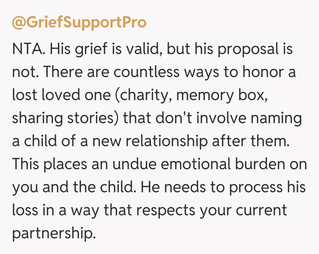 Comentariu de la @GriefSupportPro