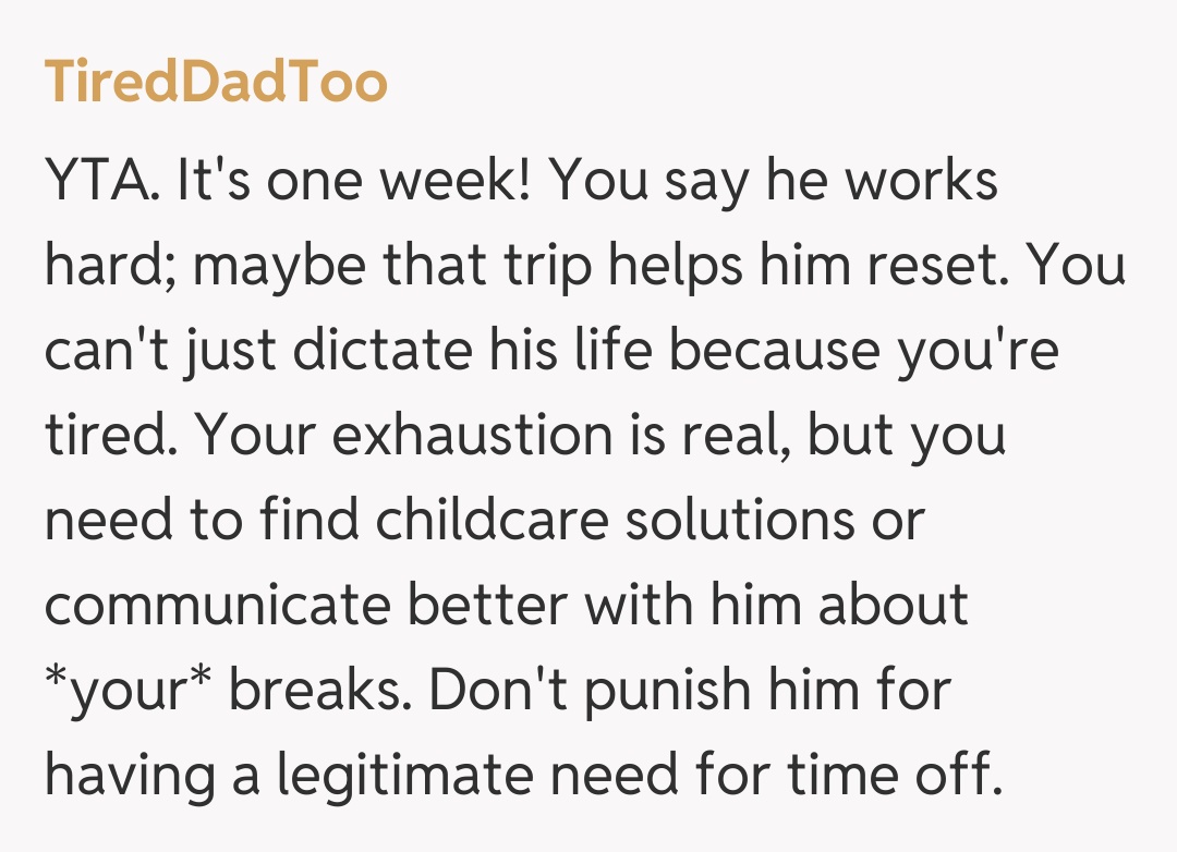 Comentariu de la TiredDadToo