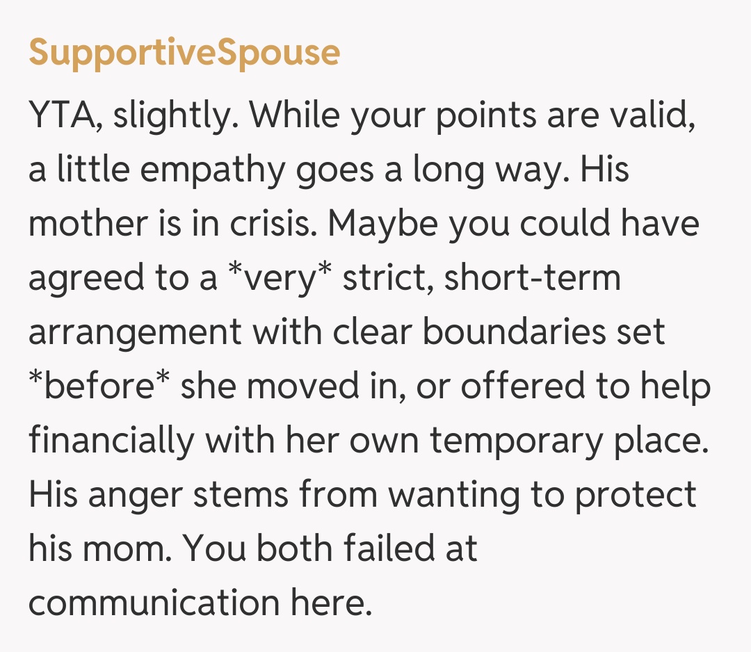 Comentariu de la SupportiveSpouse