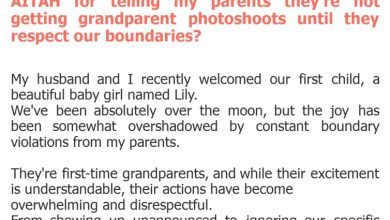 Photo of AITAH for telling my parents they’re not getting grandparent photoshoots until they respect our boundaries?