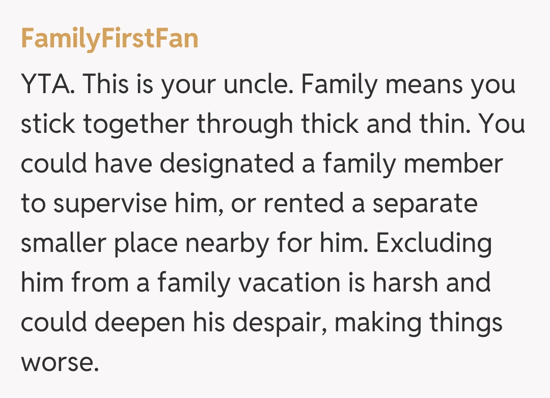 Comentariu de la FamilyFirstFan