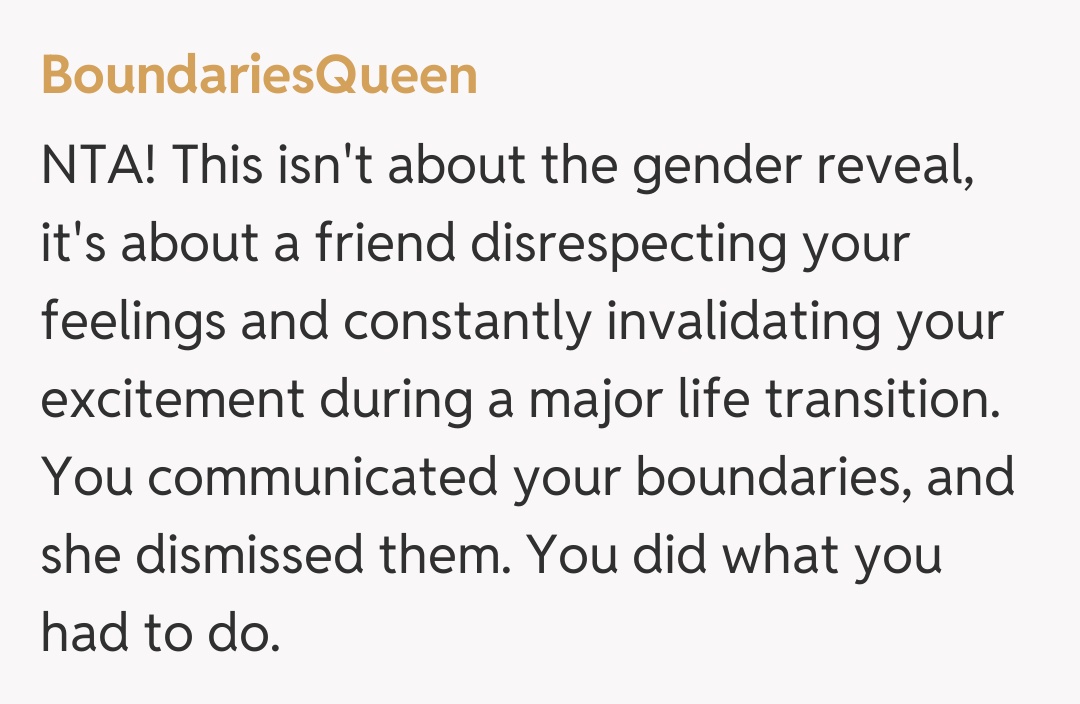 Comentariu de la BoundariesQueen