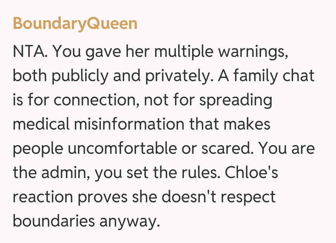 Comentariu de la BoundaryQueen