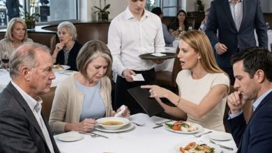 Photo of My Son Stayed Silent While His Wife Humiliated His Mother in a Packed Restaurant—He Regretted It the Moment the Manager Walked Over
