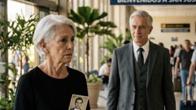 Photo of She Thought Her Husband Left Her Nothing… Until a Stranger Called Her Name at the Airport