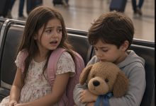 Photo of Two Abandoned Twins Waited Alone at the Airport—Then Everyone Discovered What Was Hidden Inside Their Toy
