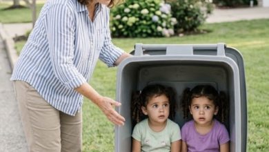 Photo of I Opened My Trash Can and Found Two Little Girls Hiding Inside — What They Told Me About the House Next Door Changed Everything