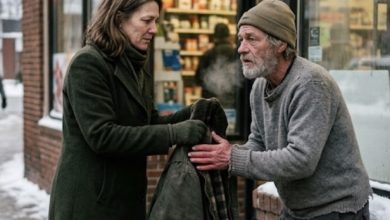 Photo of I Gave a Freezing Veteran My Late Husband’s Jacket—Days Later, I Learned Why He Recognized His Name
