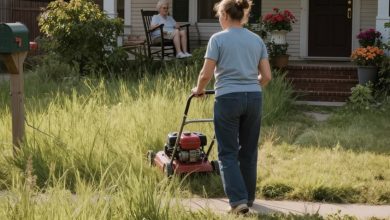 Photo of Grandma Sat on the Porch Watching Me Mow Until I Reached the Maple Tree and She Started Screaming